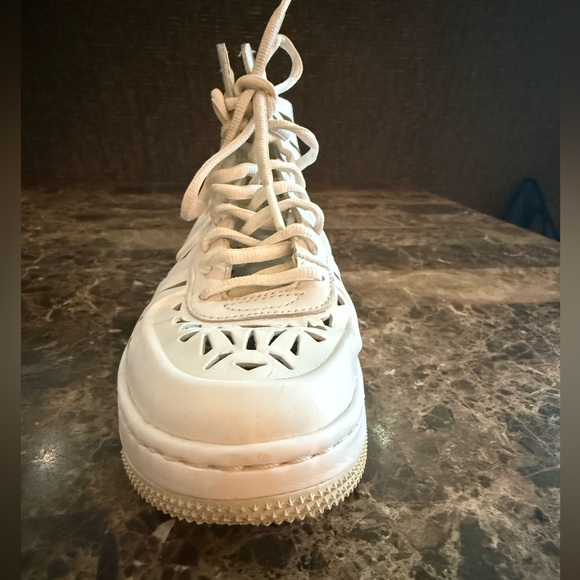 Nike. WMNS Air Force 1 Ultra Force Mid "Joli". White/Light Bone. Size 6. - Picture 10 of 12
